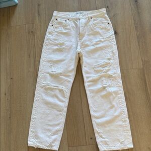 Zara Cream “the pepper mom” Jean white